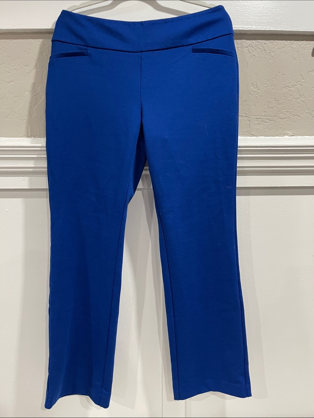 7th Ave. New York & Co. Design Studio Women’s Blue Stretch Ponte Pants
